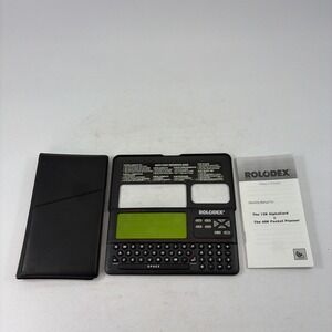 Rolodex Pocket Organizer 48K w/Case & Manual - Fully Functional Clear Display